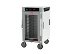 image of Metro HBCN8-DC-M "Half Height" 1-Door Clear Heated Holding Cabinet, 8 Pan Capacity, Aluminum, 875W, 120V