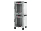 image of Metro HBCW16-AC-M 2-Section Heated Holding Cabinet, 2-Door, Clear Door, 32 Pan Capacity, Aluminum, 875W