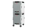 image of Metro HBCW16-AS-M 2-Compartment Heated Holding Cabinet, 1-Section, Solid Door, 61"-66"H, Aluminum