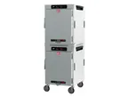 image of Metro HBCW16-DS-M 2-Section Heated Holding Cabinet, 2-Door, Solid Door, 61"-66"H, 32-Pan (13x18") Capacity, Aluminum