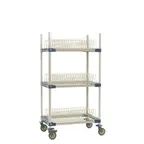 image of Metro MAX4-PR36VX3 MetroMax 4 Polymer Mobile Drying Rack Cart with 4-Shelf, 36" x 24" x 68"