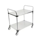 image of Metro MW108 Super Erecta MW Standard Duty Utility Cart w/ 2 Solid Shelves - 24" x 36" x 39"