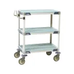 image of Metro MXUC1830G-35 MetroMax® 3-Shelf Plastic Shelving Utility Cart - 18" x 30" x 39.25"