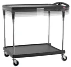image of Metro MY2636-25BL-PL 2 Shelf Black Polymer Utility Cart w/ 300 lb Capacity