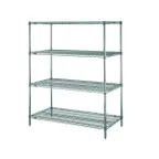 image of Metro N426K3 Super Erecta 4-Shelf Stationary Wire Shelving Starter Unit, Epoxy - 21" x 30" x 63"