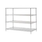 image of Metro N476C Super Erecta 4-Shelf Wire Stationary Shelving Starter Unit, Chrome - 21" x 72" x 63"