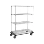image of Metro N566LC Super Erecta Chrome Mobile Wire Shelving Dolly Truck Cart - 24" x 60" x 69"