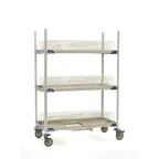 image of Metro PR48VX2-XDR MetroMax i Mobile Drying Rack with 3 Tray Racks and Drip Tray, 26" x 50" x 68"