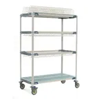 image of MetroMax i PR48VX3 Mobile Drying Rack with Two Drop-Ins, 1 Tray Rack and 1 Bulk Shelf, 26" x 50" x 68"