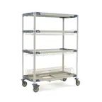 image of Metro PR48VX3-XDR MetroMax i Mobile Drying Rack with Two Drop-Ins, 1 Tray Rack, 1 Bulk Shelf and Drip Tray, 26" x 50" x 68"