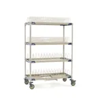 image of Metro PR48VX4-XDR MetroMax i Mobile Drying Rack with 2 Tray Racks, 2 Pan Racks and Drip Tray, 26" x 50" x 68"