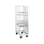 image of Metro RD3N, 20 Pan Aluminum Mobile End Load Bun / Sheet Pan Rack with 3" Bottom Load Slides