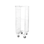 image of Metro RF3N 18 Pan Aluminum End Load Roll-In Refrigerator Pan Rack with 3" Slide Spacing