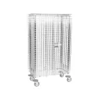 image of Metro SEC33EC Chrome Mobile Super Erecta Shelf Mobile Security Cabinet, 40 3/4" x 21 1/2" x 68 1/2"