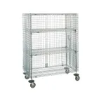 image of Metro SEC33ECQ QwikSLOT Mobile Chrome Security Shelving Unit, 40-3/4" x 21-1/2" x 68-1/2"