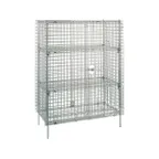 image of Metro SEC53CQ QwikSLOT Chrome Stationary Wire Security Shelving Unit, 27.25" x 38.5" x 66.8"
