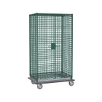 image of Metro SEC53LK3 Super Erecta Security Unit, 38.5W x 28D x 68.5H, Epoxy Coated, Green, NSF, Mobile