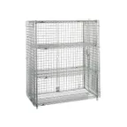 image of Metro SEC56CQ QwikSLOT Stationary Chrome Wire Security Unit, 27 1/4" x 62 1/2" x 66 13/16"