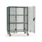 image of Metro SEC56DK3 Super Erecta Mobile Security Unit, Metroseal Green Epoxy, 27.25" x 65" x 67.9"