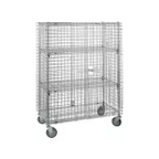 image of Metro SEC63EC Super Erecta Mobile Chrome Wire Security Shelving Unit, 33.5" x 40.75" x 67.9"