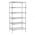 image of Metro SEZ-243674C-S-42 Super Erecta 6-Shelf Wire Shelving Starter Unit, Chrome - 24" x 36" x 74"