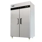 image of Migali C-2R-HC 51" 2-Section Reach-In Refrigerator w/ 2 Solid Doors, Top Mount, 43 cu. ft.
