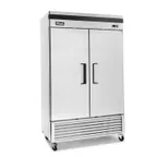 image of Migali C-2RB-HC 54" 2-Section Reach-In Refrigerator w/ 2 Solid Doors, Bottom Mount, 45 cu. ft.