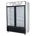 image of Migali C-49FM-HCE 54" 2 Glass Door Freezer Merchandiser in White, 49 cu. ft.