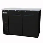 image of Migali C-BB48-HC 48" Two Section Back Bar Cooler with Solid Door, 11.8 cu. ft.