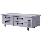 image of Migali C-CB72-76-HC 76" 4 Drawers Refrigerated Equipment Stand/Chef Base, 15 cu. ft.