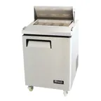 image of Migali C-SP27-8-HC 27" One Section Sandwich/Salad Prep Table w/ 1 Door, 8 Pans