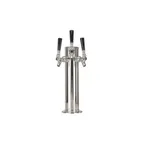 image of Micro Matic DS-133-PSS Beer Tower, Countertop, 3" Dia. x 12" H, Stainless Steel, Faucets, 4½" Base