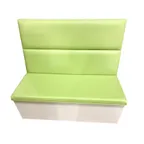 image of MKLD 36-LAM-FR-S Single Booth, 48L x 36H, Upholstered Channel Back & Seat, Laminated Frame Finish
