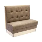 image of MKLD 48-BT-S Single Booth, 48L x 48H, Upholstered Button Tufted Back & Seat