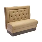 image of MKLD 48-DT-S Single Booth, 48L x 48H, Upholstered Diamond Tufted Back & Seat