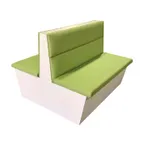 image of MKLD 48-LAM-FR-D Double Booth, 48L x 48H, Upholstered Channel Back & Seat, Laminated Frame