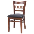 image of MKLD A6025 V Indoor Side Chair with Ladder Back and Veneer Seat, European Beechwood Frame