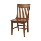 image of MKLD A6234 Indoor Side Chair with Slat Back and Solid Wood Seat, European Beechwood Frame 