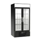 image of Beverage Air MMR35HC-1-B 39" Two Glass Door Merchandiser Refrigerator in Black, 36.87 cu. ft.