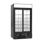 image of Beverage Air MMR38HC-1-B 43" Two Glass Door Merchandiser Refrigerator in Black, 35.87 cu. ft.