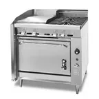 image of Montague Company 136-13 36" Gas Heavy Duty Range w/ (2) Open Burners, 18" Griddle, Standard Oven, 130.000 BTU