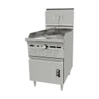 image of Montague Company 24-18 Gas Wok Range w/ (1) Burner (Bowl), 24" Cabinet Base, 18" Wok Ring, Manual Knobs, 80.000 BTU