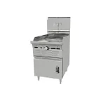 image of Montague Company 36-18 Gas Wok Range w/ (1) Burner (Bowl), 36" Cabinet Base, 18" Wok Ring, Manual Knobs, 80.000 BTU
