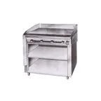 image of Montague Company 36-8 36" Gas Heavy Duty Range w/ 36" Full Griddle, Open Cabinet Base, 60.000 BTU