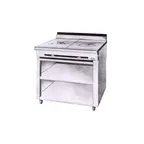 image of Montague Company 36-9A 36" Gas Heavy Duty Range w/ (2) French Top, Open Cabinet Base, 70.000 BTU