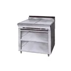 image of Montague Company 36-9ASE 36" Gas Heavy Duty Range w/ (2) Even Heat Hot Tops, Open Cabinet Base, 80.000 BTU