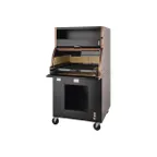 image of Montague Company 37F 36" Charcoal Charbroiler w/ Cast Iron Grid, Hood, 46" Deep