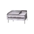 image of  Montague Company C36-1G Countertop Gas Heavy Duty Range w/ (2) Gradient Heat Hot Tops, 12" Griddle, 52.000 BTU