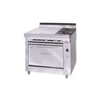 image of Montague Company C36-3E 36" Countertop Gas Heavy Duty Range w/ (2) Open Burners, (2) Even Heat Hot Tops, 100.000 BTU