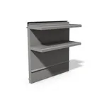 image of Montague Company DHS-12 12" x 36" Stainless Steel Backguard Flue Riser with Double Solid Shelves